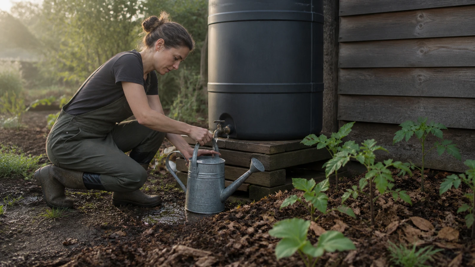 Récupérer l’eau de pluie pour arroser le jardin avec mesure